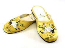 Crane Embroidery Satin Slippers (Available in Nov.)